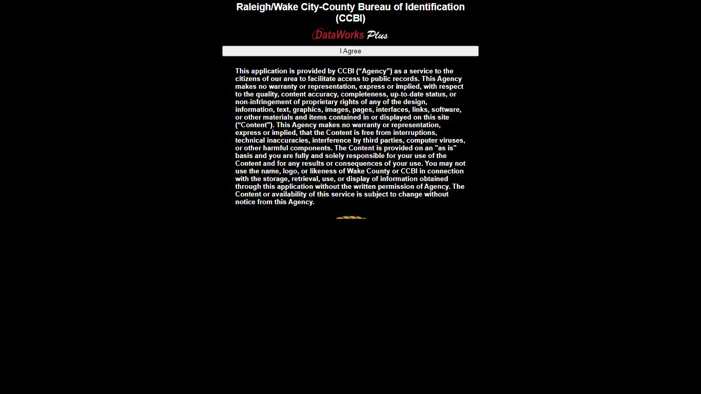 Disclaimer - Wake County Government